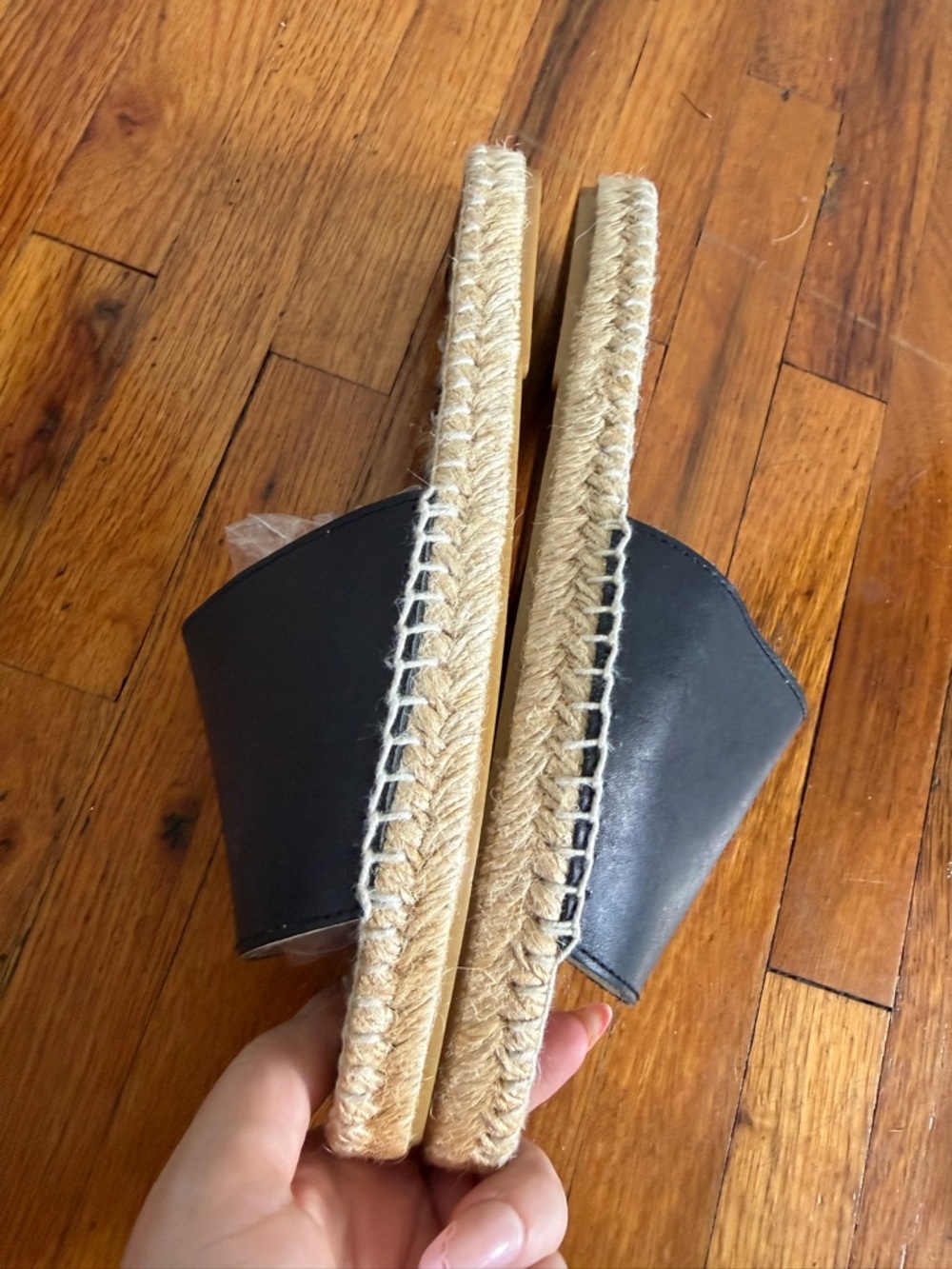 Anthropologie Howsty Black Slide Espadrille Mules - Women's - Picture 4 of 6